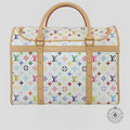 Sac pour chien Louis Vuitton x Takashi Murakami en blanc