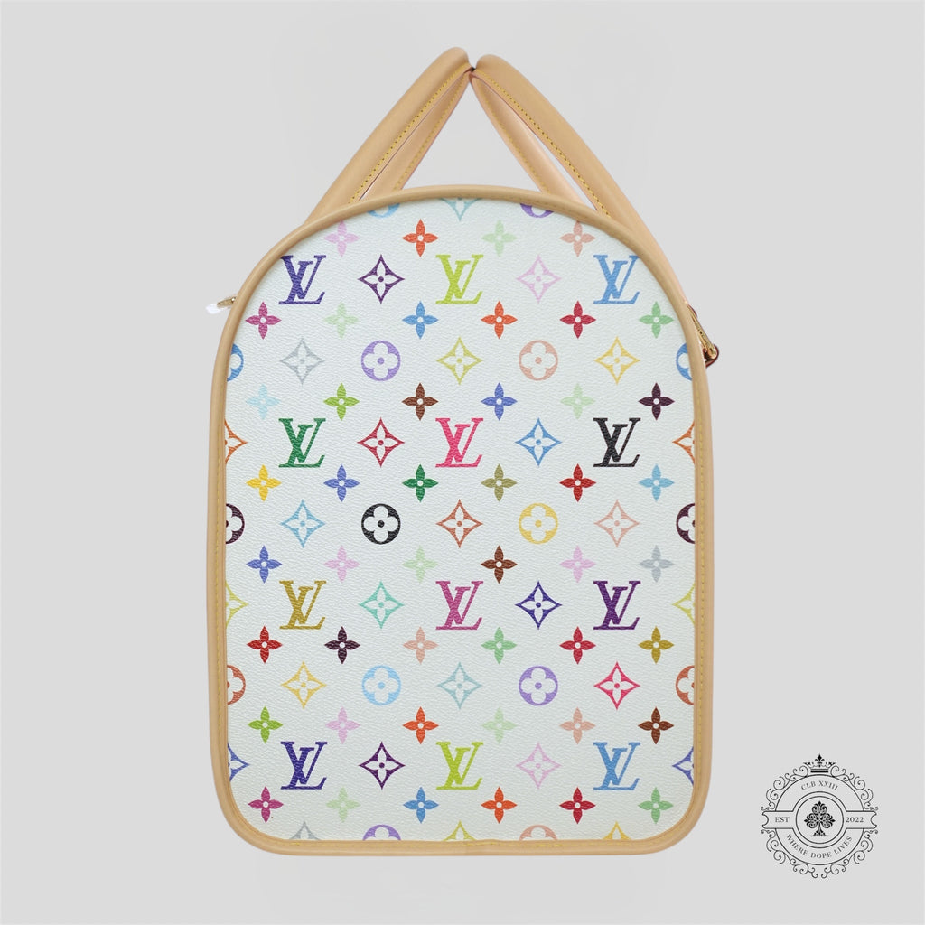 Sac pour chien Louis Vuitton x Takashi Murakami en blanc