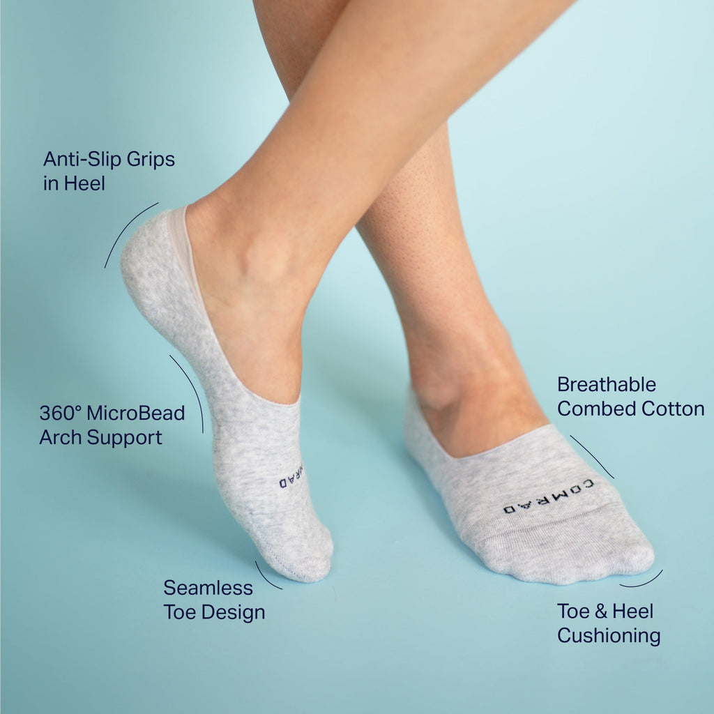 Chaussettes invisibles en coton peigné