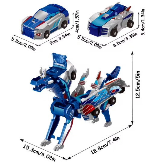 Voiture et jouet dinosaure transformable – Manuel anti-choc