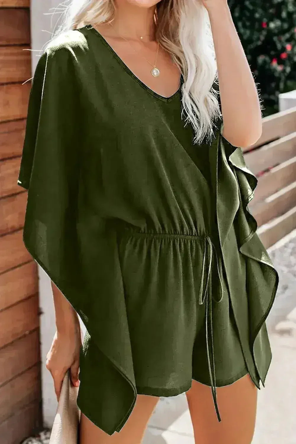 Combinaison kimono décontractée vert « Born To Fly »