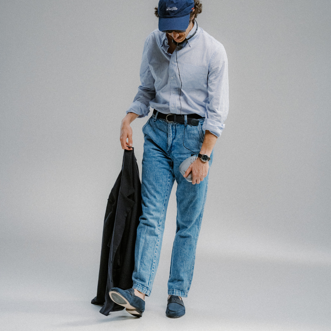 Men's Navy Suede Centesimo