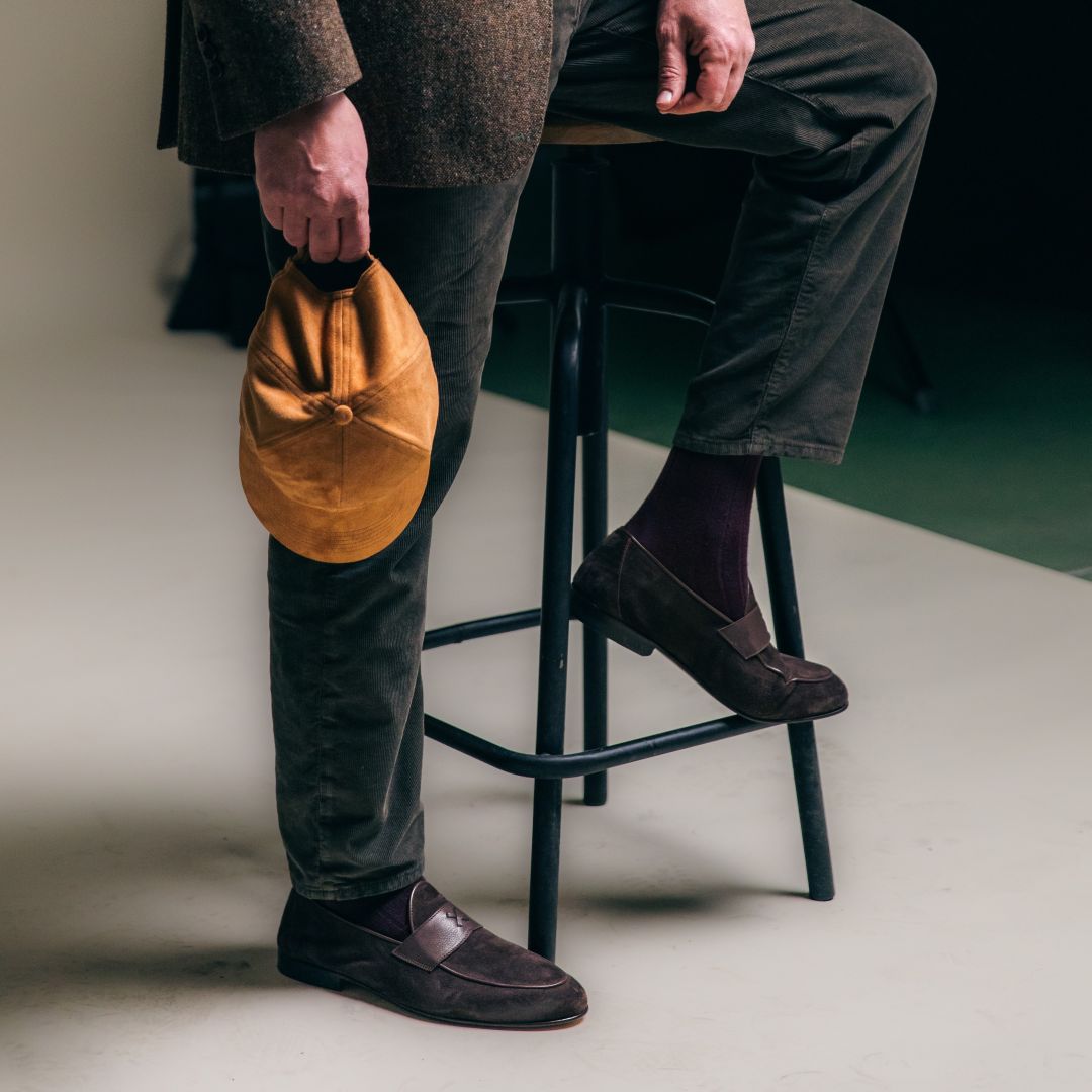 Men's Dark Brown Suede Centesimo