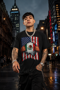 Mexico Flag + USA Flag Pride T-shirt | Mexican + American Flag Rip 4th Of July | Funny Viral Latino Tees | 4 Colors
