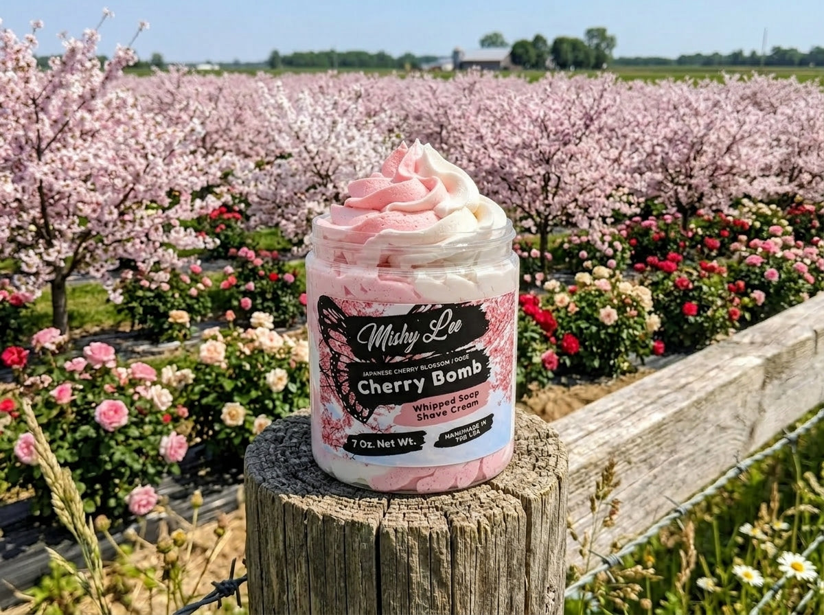 Crème fouettée et crème à raser Cherry Bomb