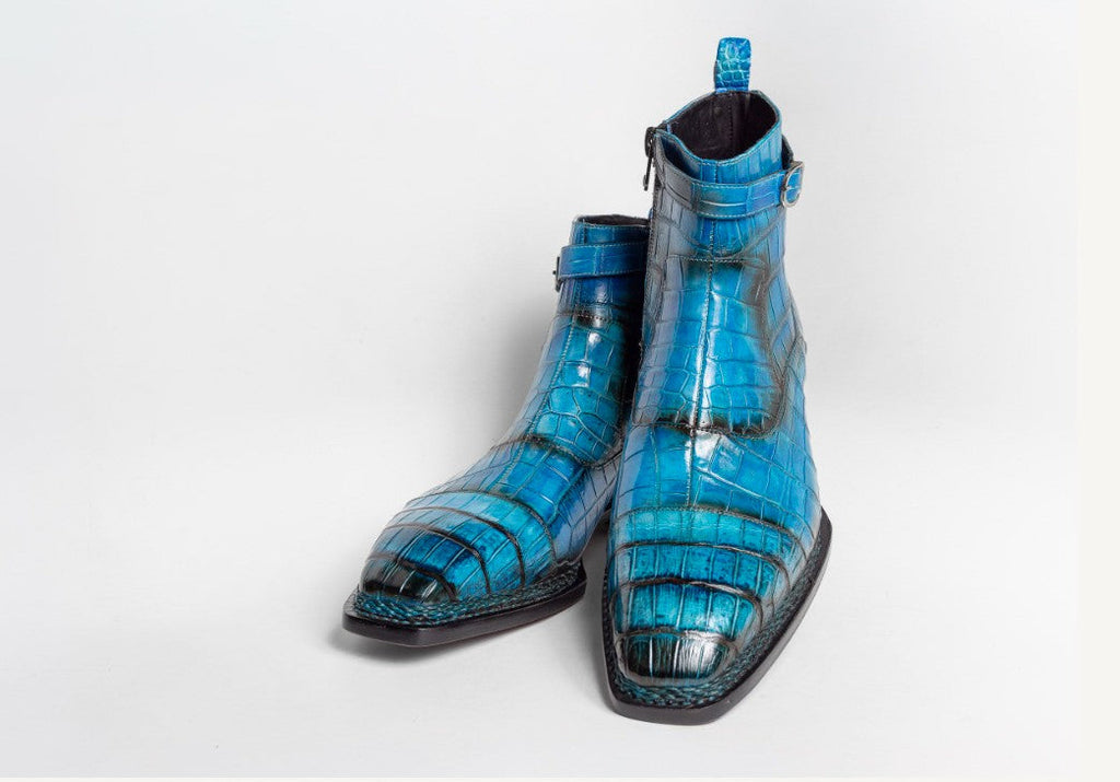 Maurice Custom Alligator Belt - Blue