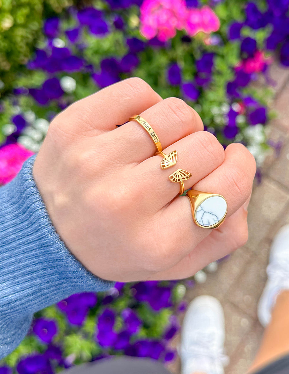 Bague en howlite