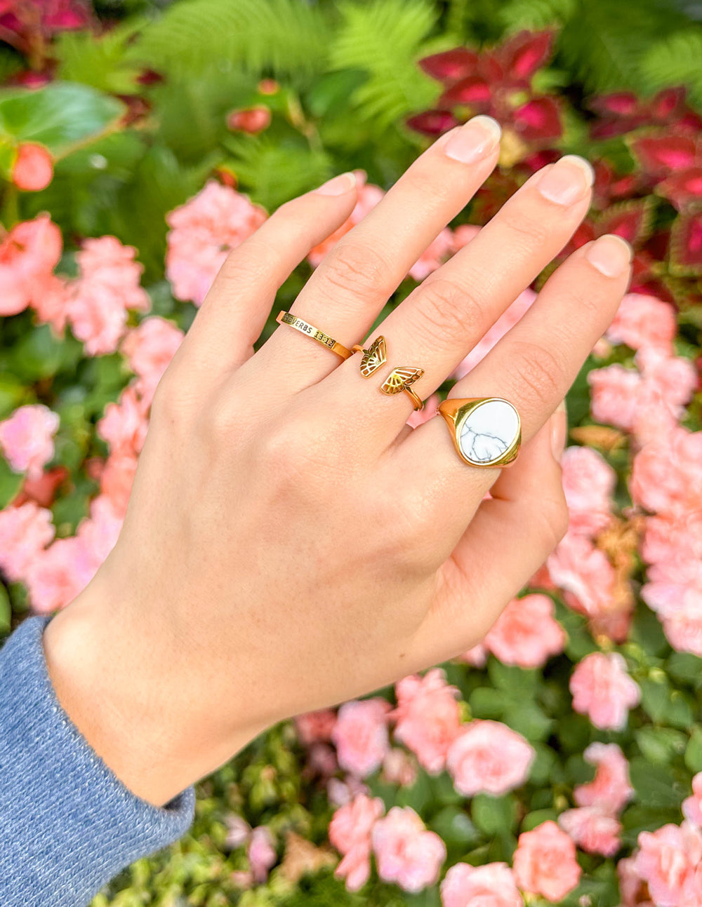 Bague en howlite