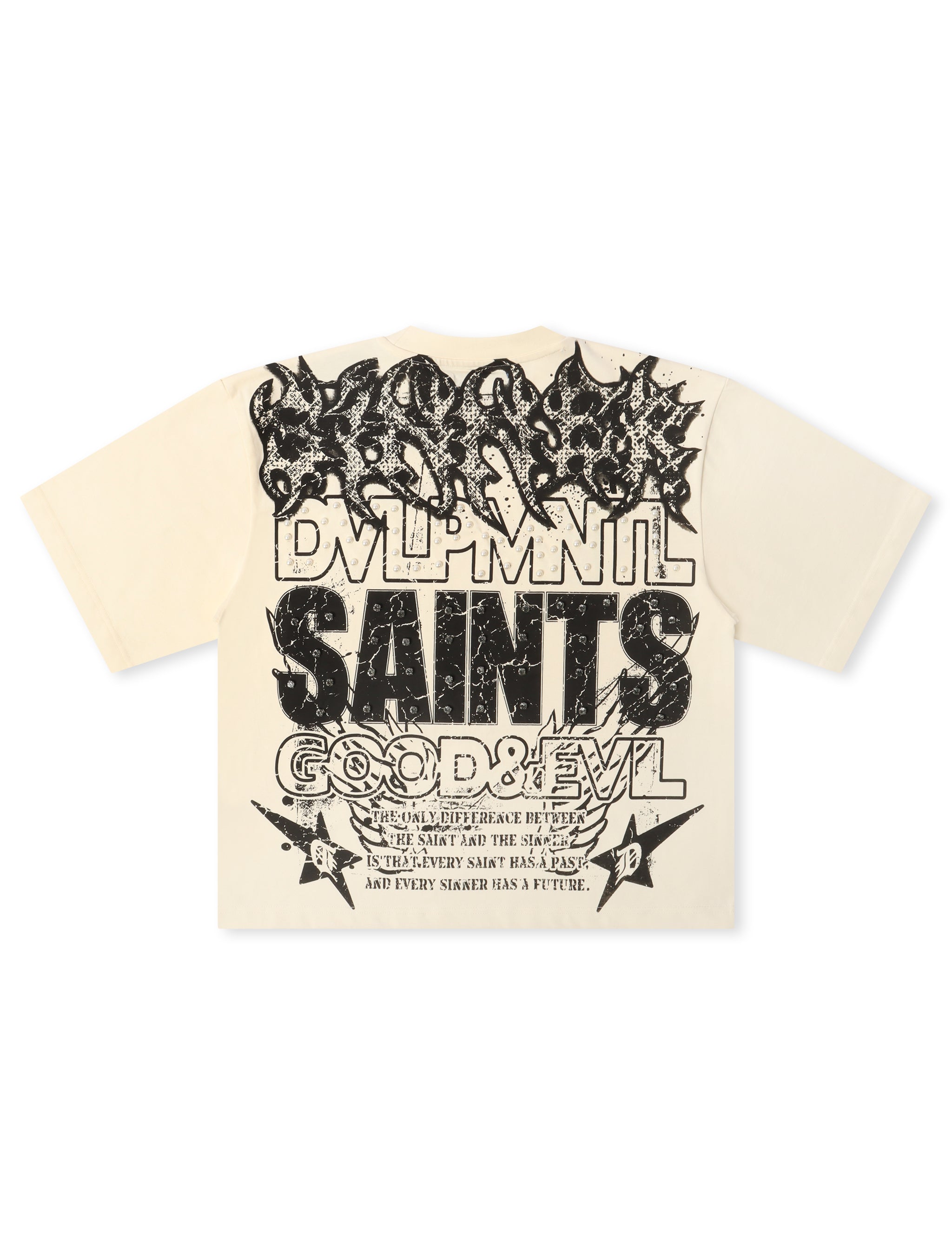 T-shirt court Rebel Denim Developmental Saints - Crème