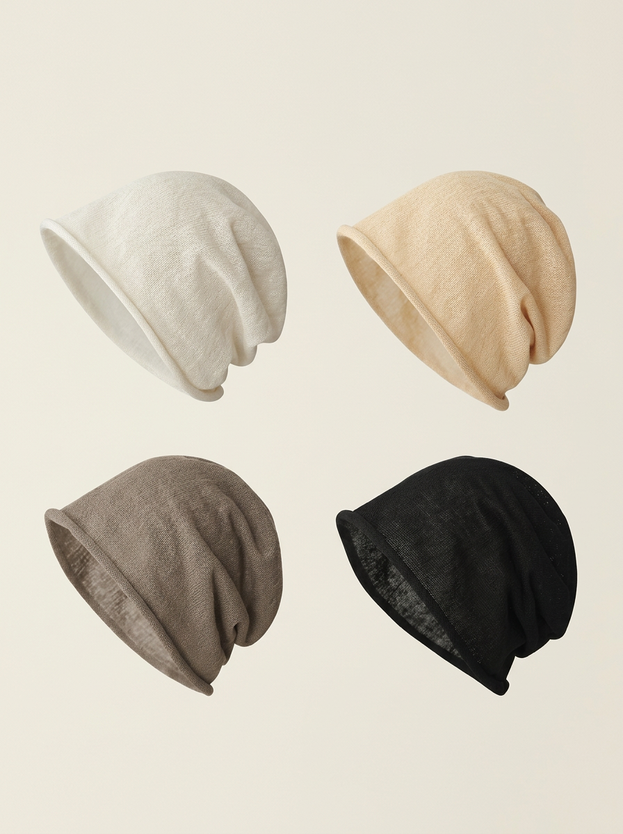 Bonnet ample en coton et lin, léger, respirant et décontracté
