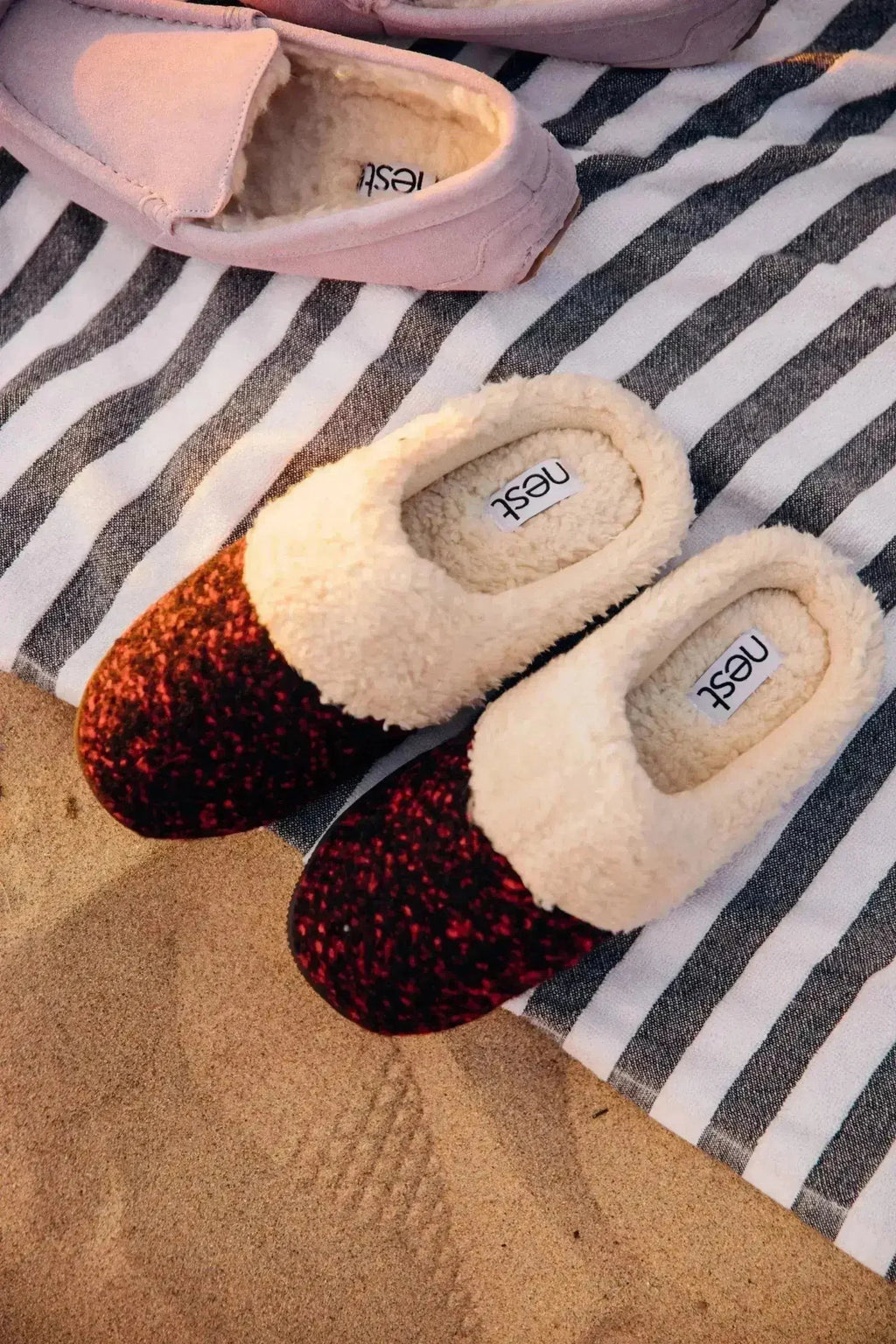 Chaussons Femme Confortables Miettes de Vin