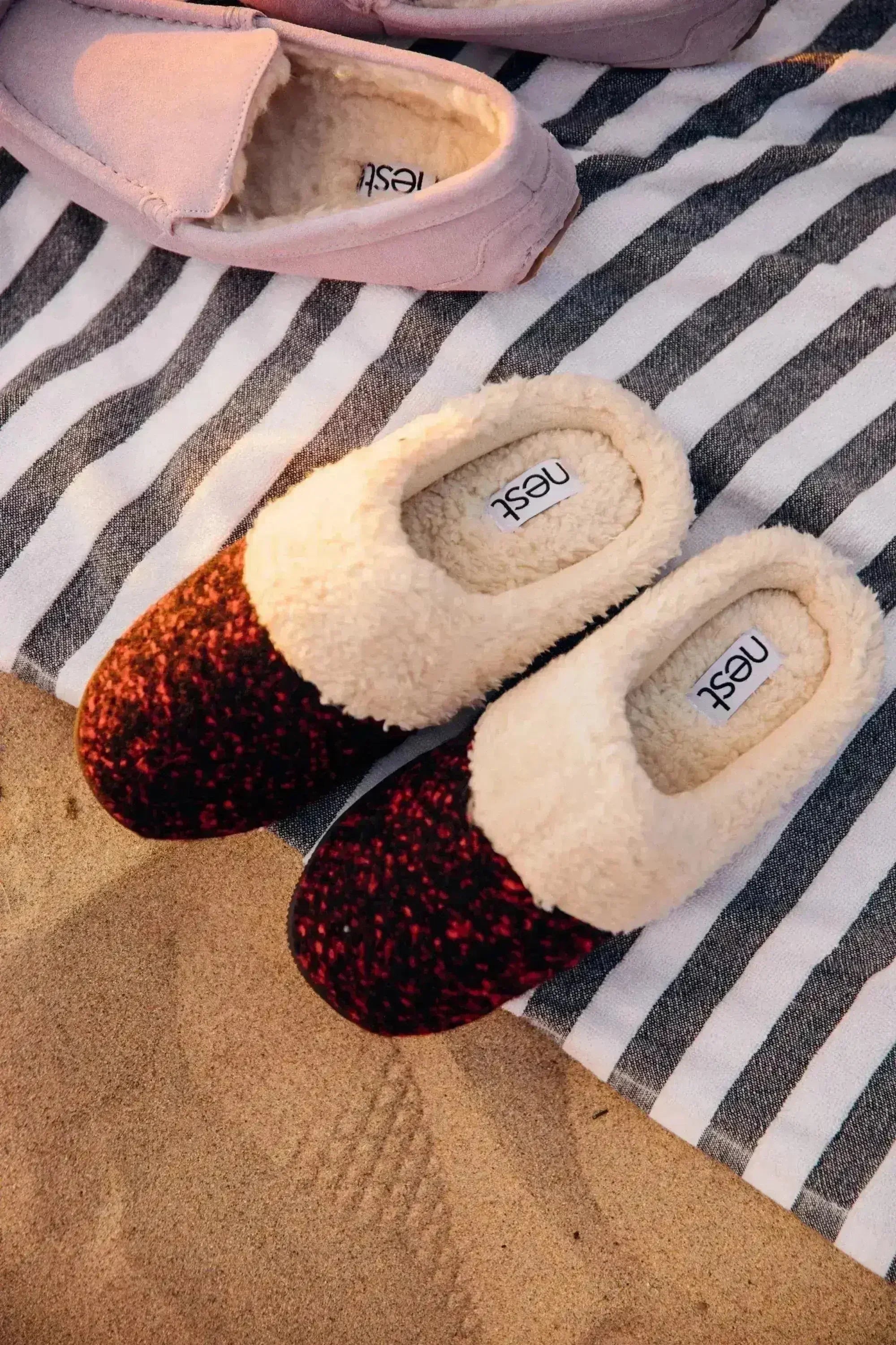 Chaussons Femme Confortables Miettes de Vin
