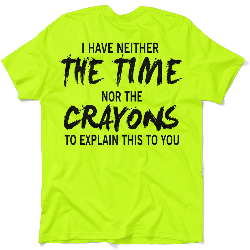 Crayons - T-shirt jaune sécurité