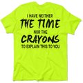 Crayons - T-shirt jaune sécurité