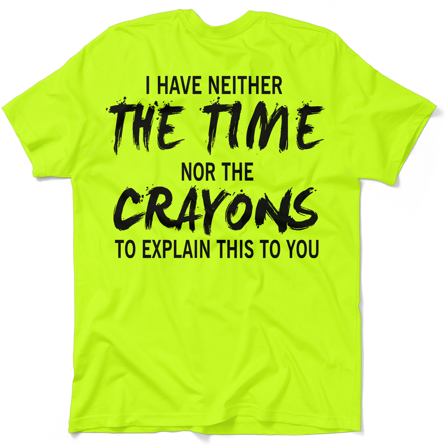 Crayons - T-shirt jaune sécurité
