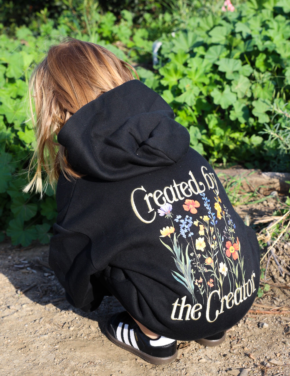 Sweat à capuche enfant Créé par le Créateur