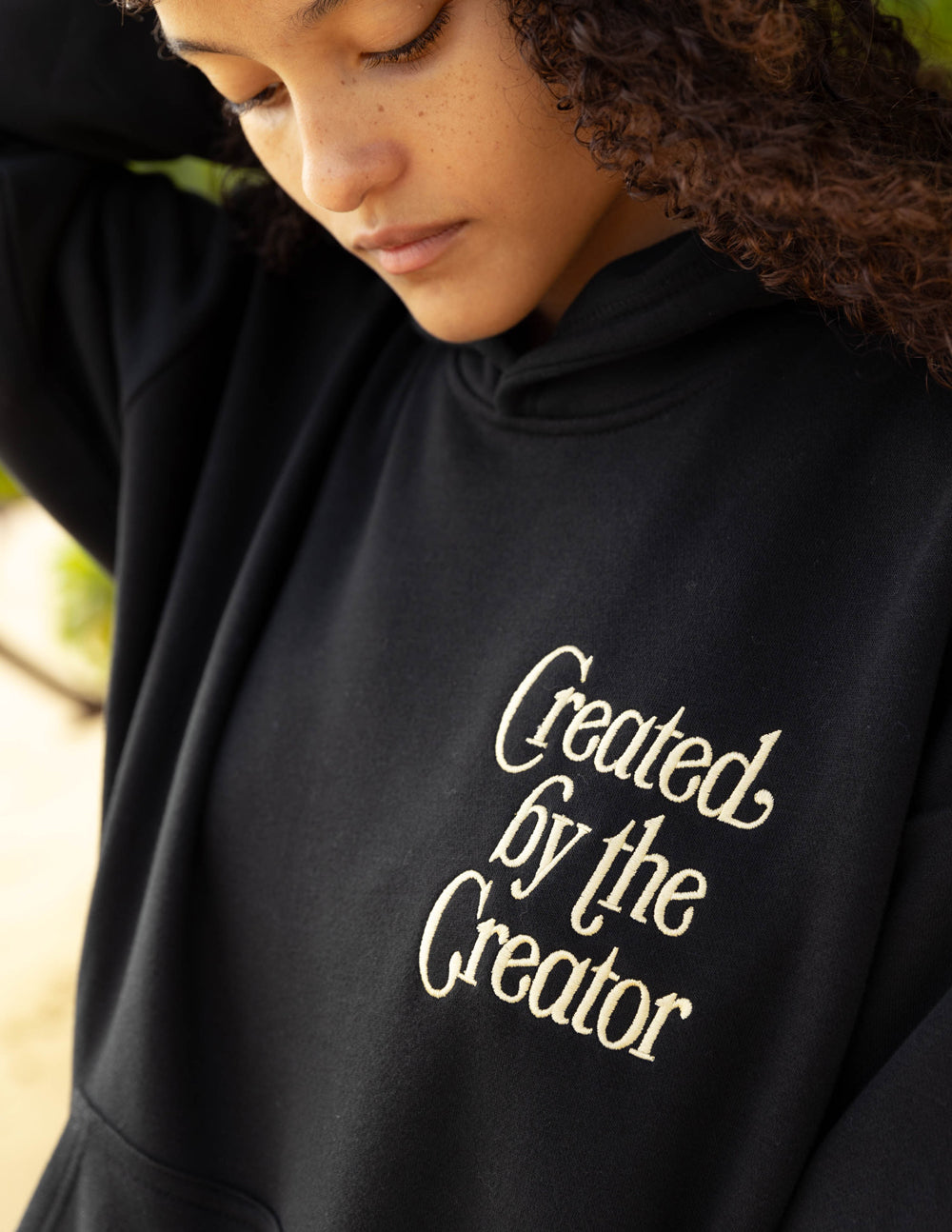Sweat à capuche unisexe « Créé par le Créateur »