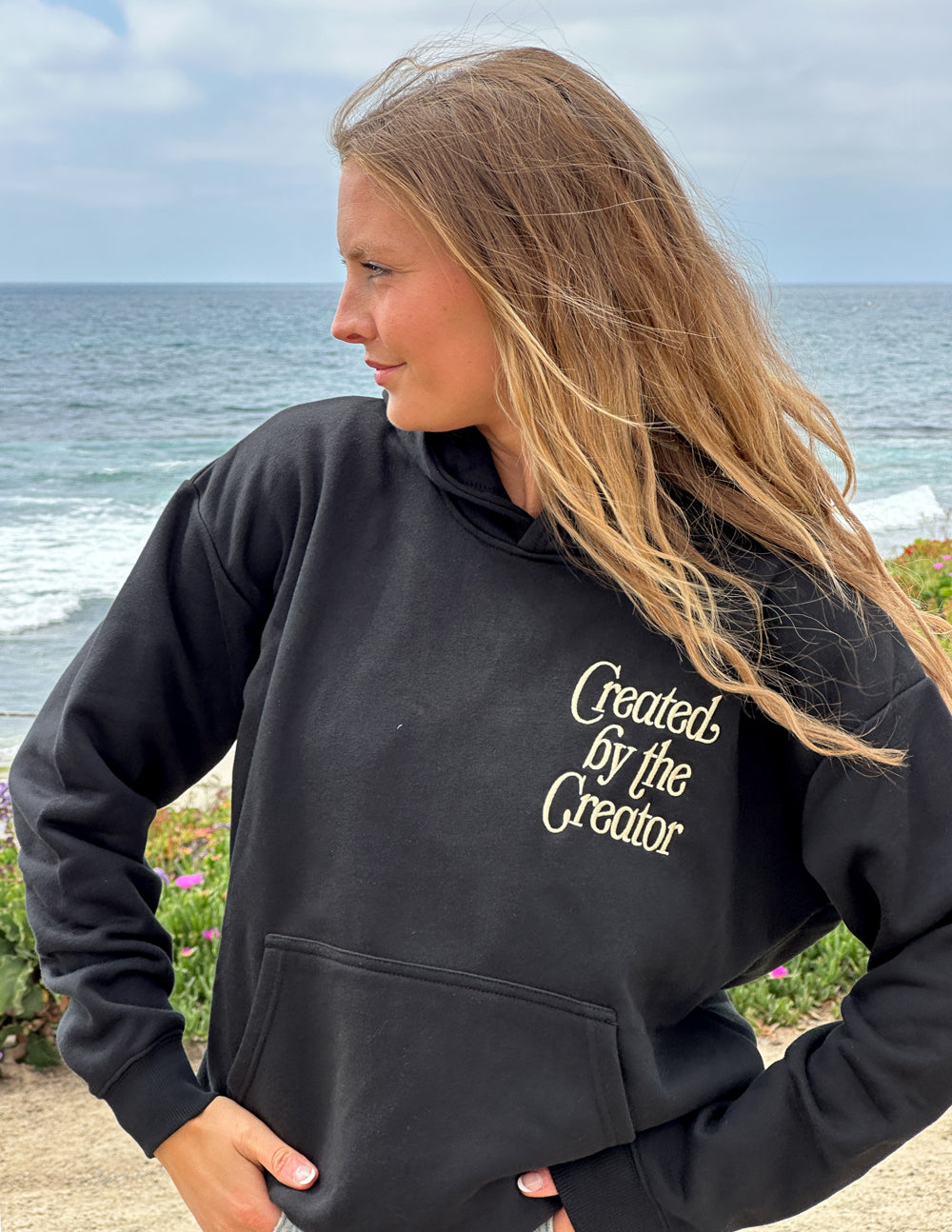 Sweat à capuche unisexe « Créé par le Créateur »