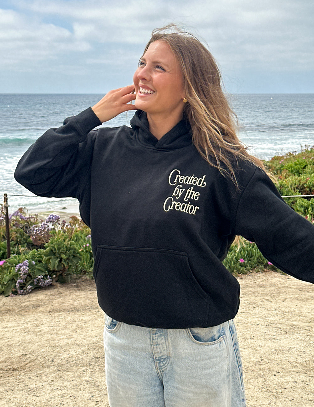 Sweat à capuche unisexe « Créé par le Créateur »