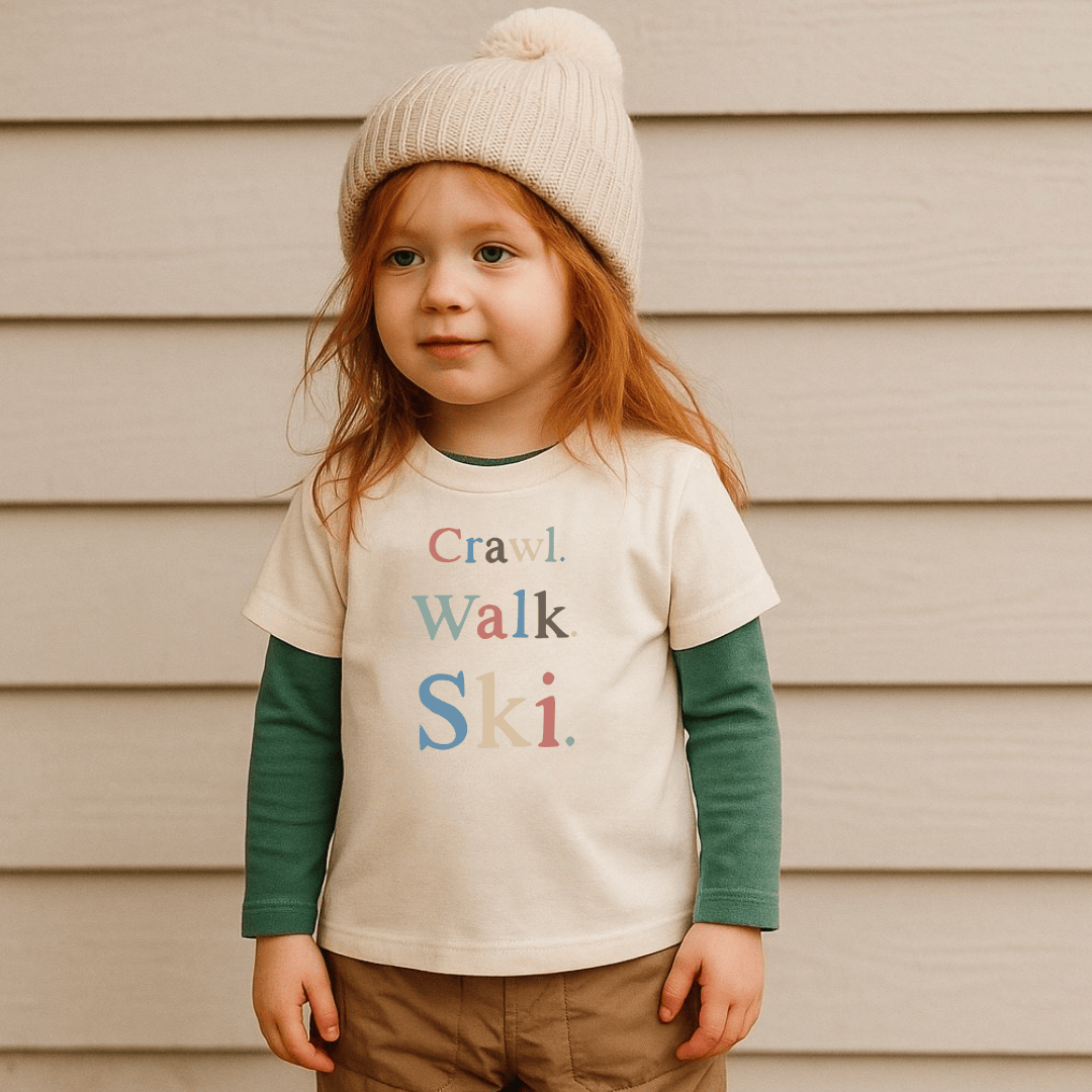 t-shirt graphique | ramper marcher skier