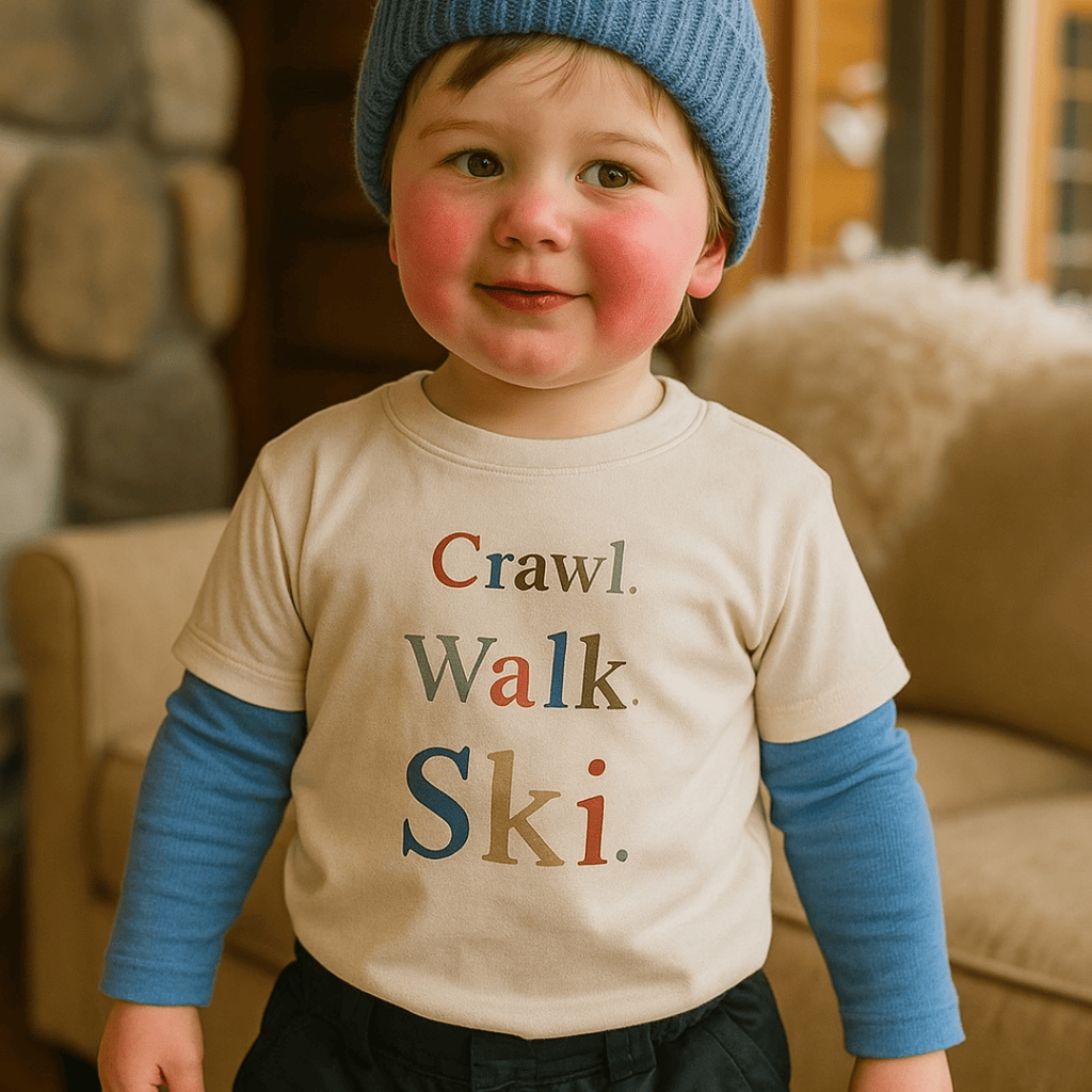 t-shirt graphique | ramper marcher skier