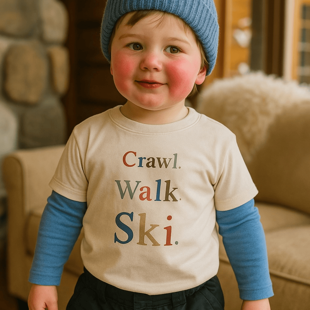 t-shirt graphique | ramper marcher skier
