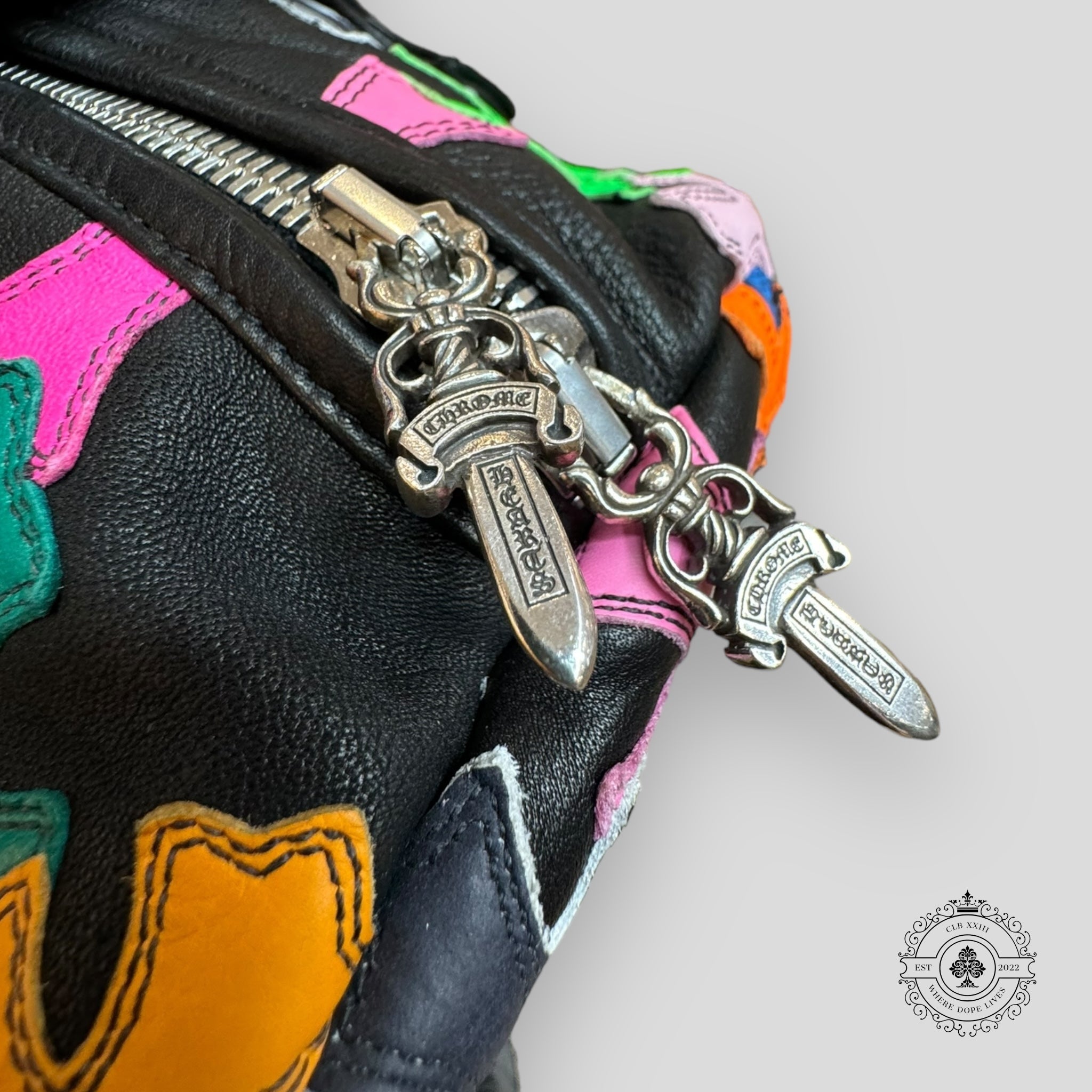 Mini sac polochon Chrome Hearts à croix multicolores