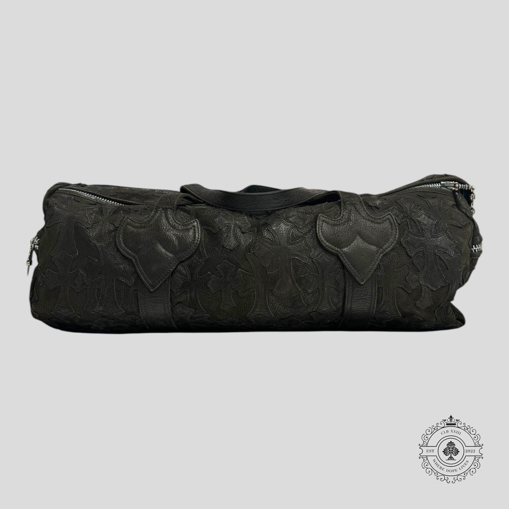 Sac de voyage Chrome Hearts en cuir à croix découpées