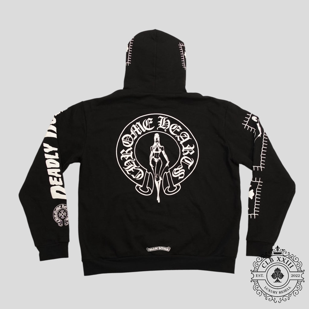 CHROME HEARTS DEADLY DOLL SWEAT À CAPUCHE - NOIR
