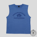 Chemise sans manches flocée triple croix Chrome Hearts pour femme en bleu
