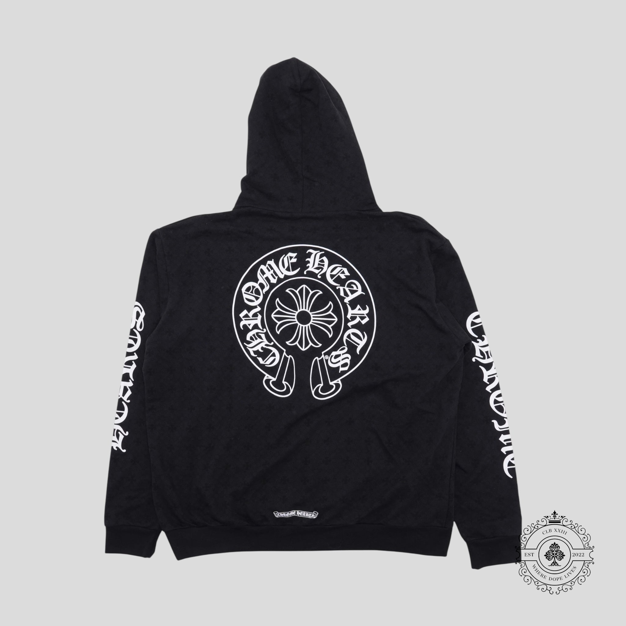 Sweat à capuche zippé Chrome Hearts Plus Monogram