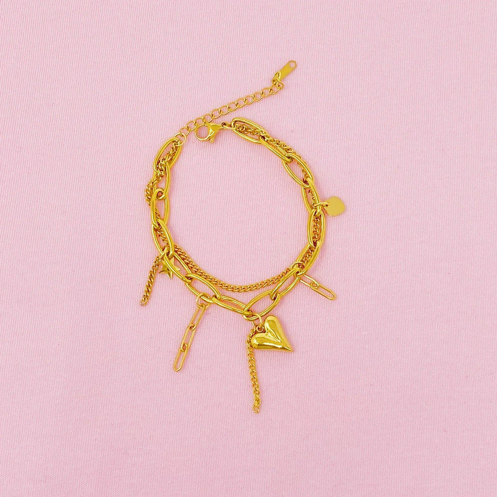 Bracelet breloques double bonheur