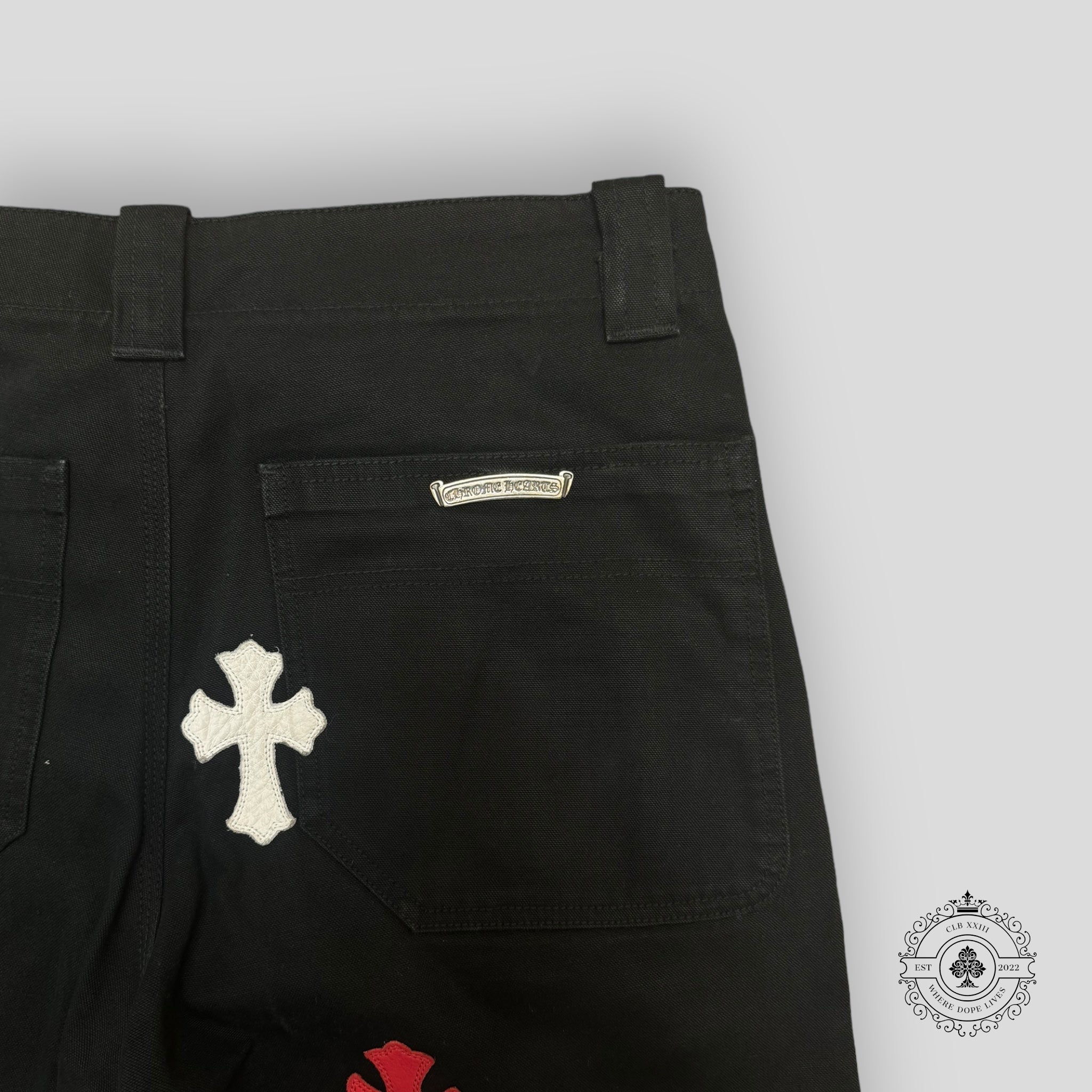 Pantalon cargo Chrome Hearts à croix brodées