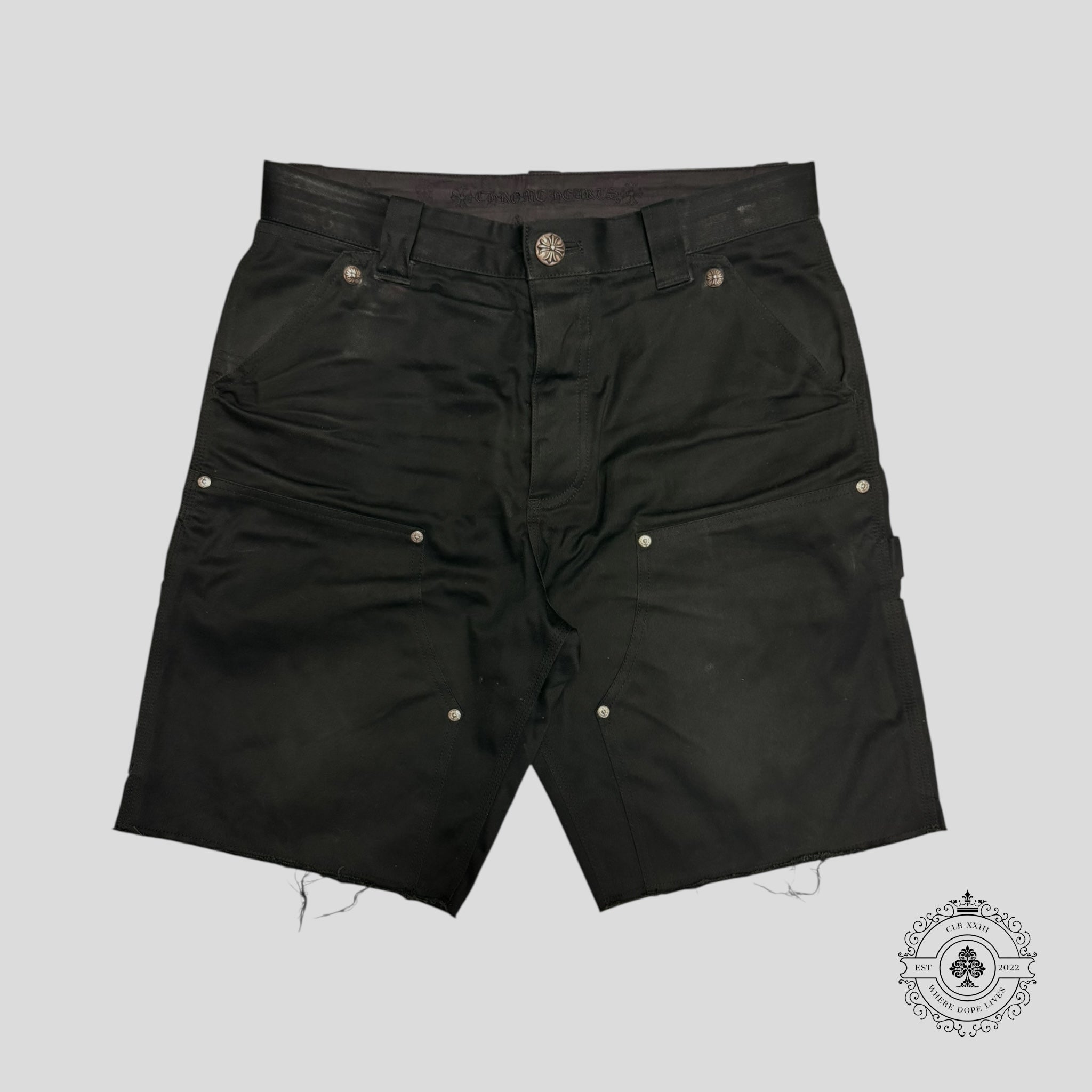 Shorts Chrome Hearts Double Knee noirs