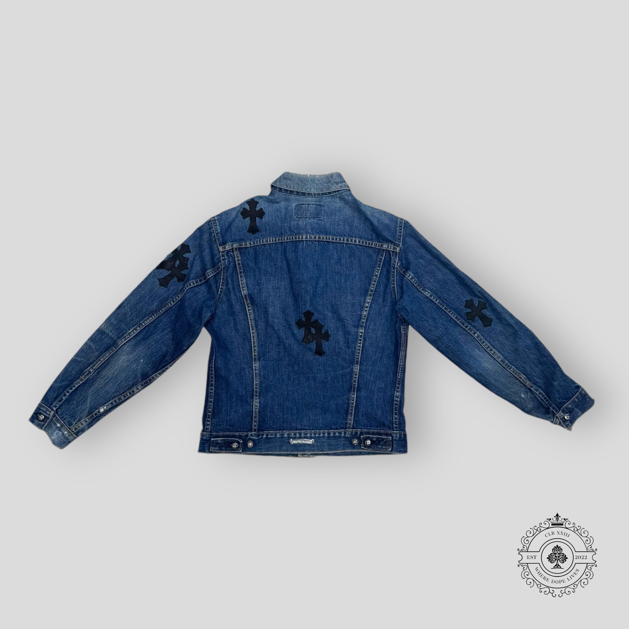 Veste en jean Chrome Hearts Levi's à écussons croix