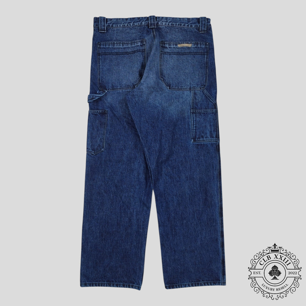 Pantalon cargo Chrome Hearts Double Turbo Diesel en denim foncé