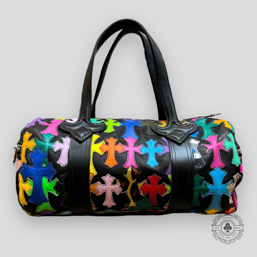 Mini sac polochon Chrome Hearts à croix multicolores