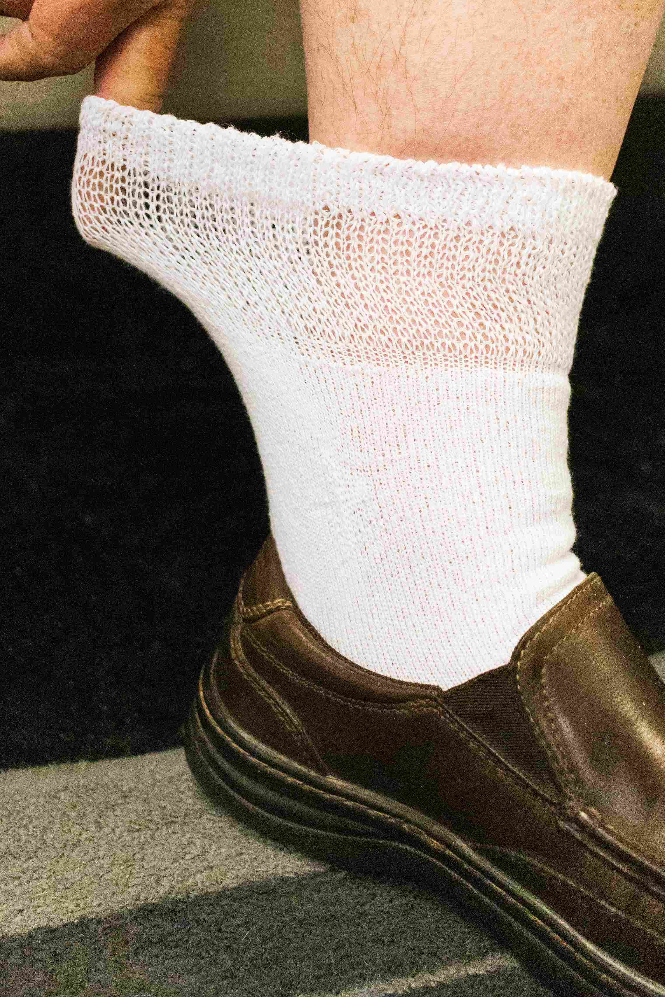 Chaussettes de cheville en coton pour homme pour diabétiques (6 paires)