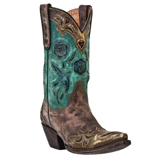 Dan Post Vintage Blue Bird - Bottes de cowgirl pour femmes