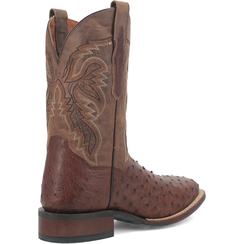 Bottes de cowboy en cuir d'autruche Dan Post Alamosa (chocolat/brun) pour hommes