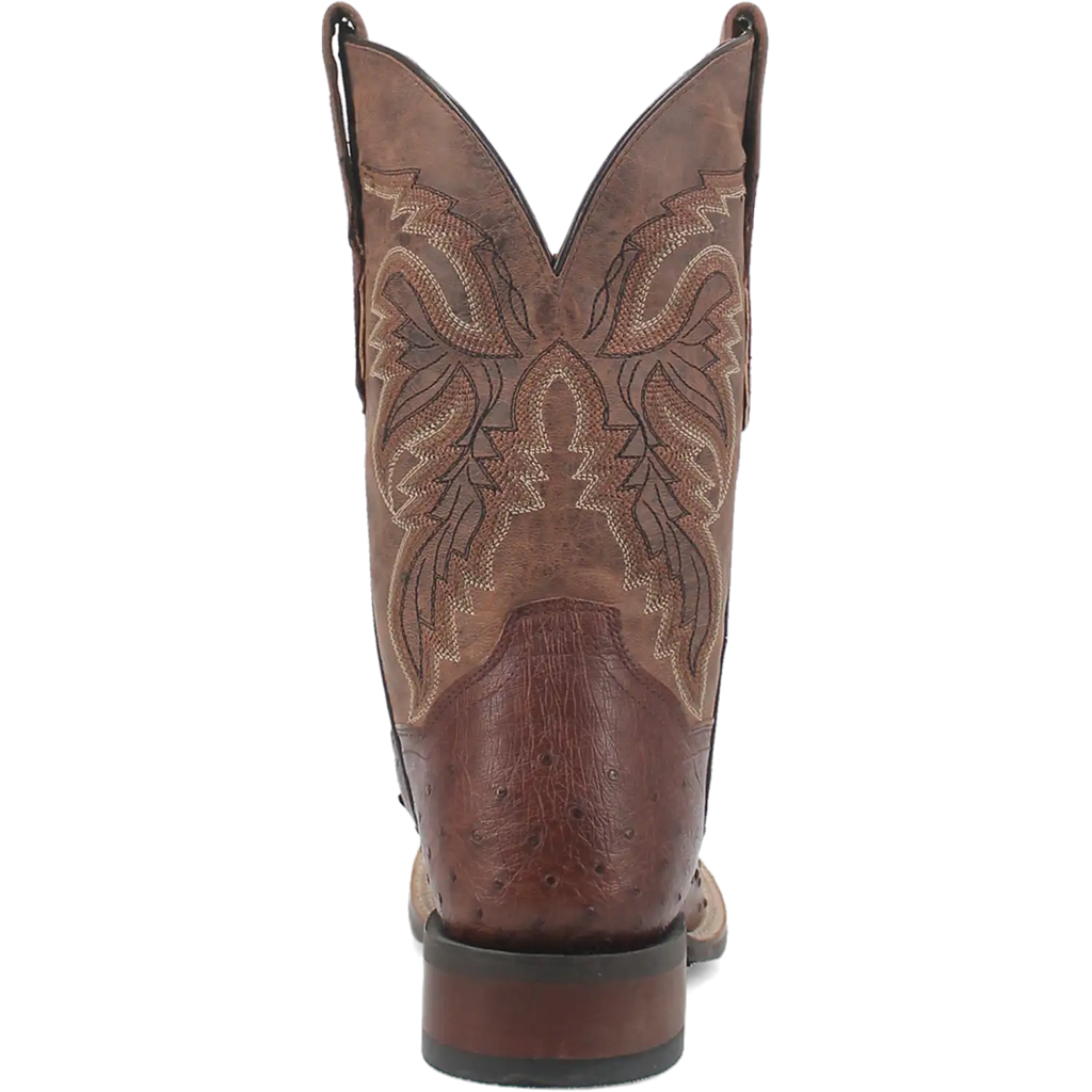 Bottes de cowboy en cuir d'autruche Dan Post Alamosa (chocolat/brun) pour hommes