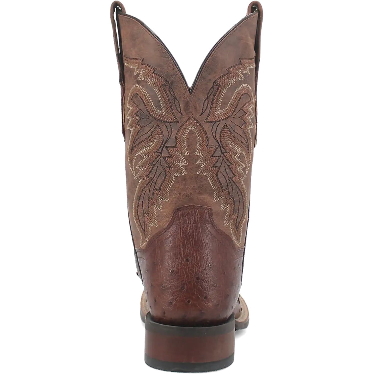 Bottes de cowboy en cuir d'autruche Dan Post Alamosa (chocolat/brun) pour hommes