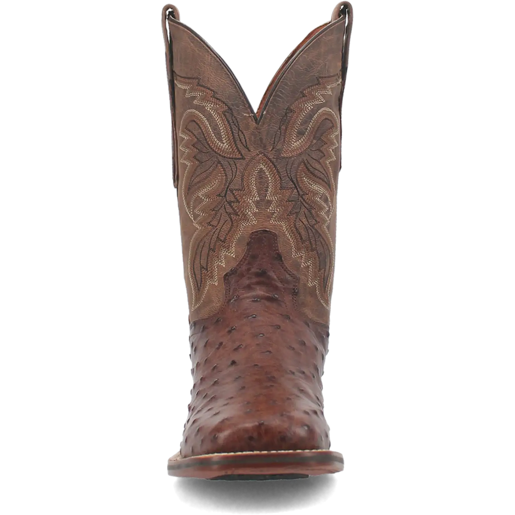 Bottes de cowboy en cuir d'autruche Dan Post Alamosa (chocolat/brun) pour hommes