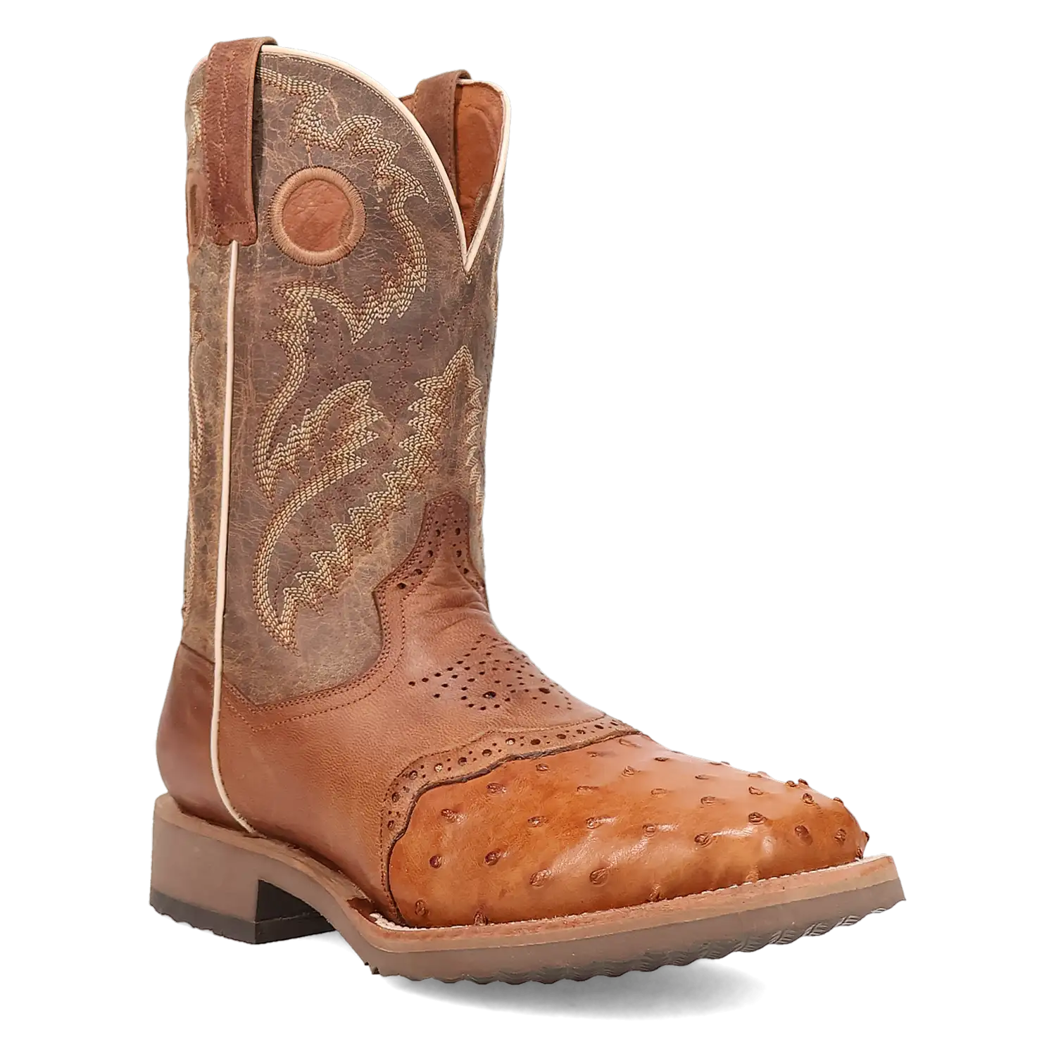 Bottes de cowboy en cuir de peau d'autruche Dan Post Martel pour hommes