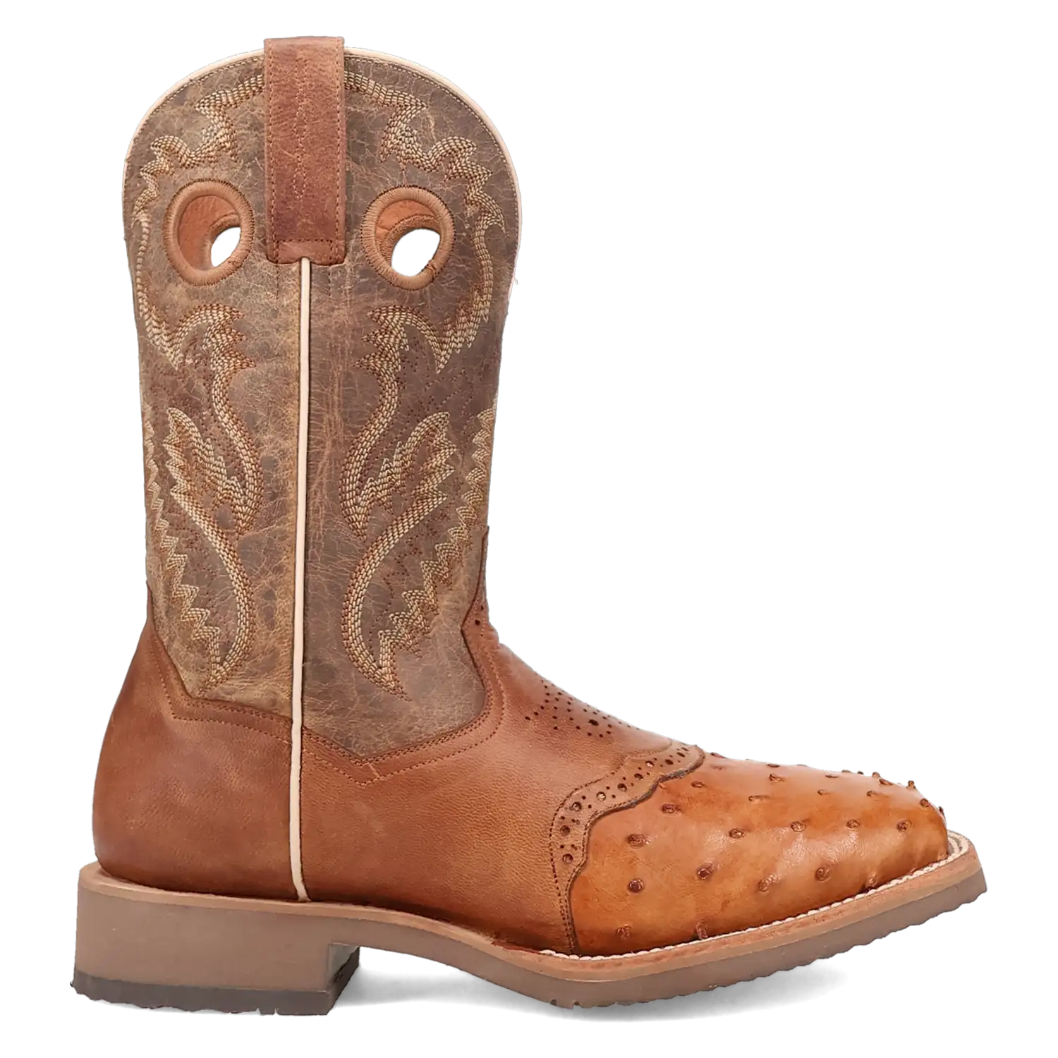 Bottes de cowboy en cuir de peau d'autruche Dan Post Martel pour hommes