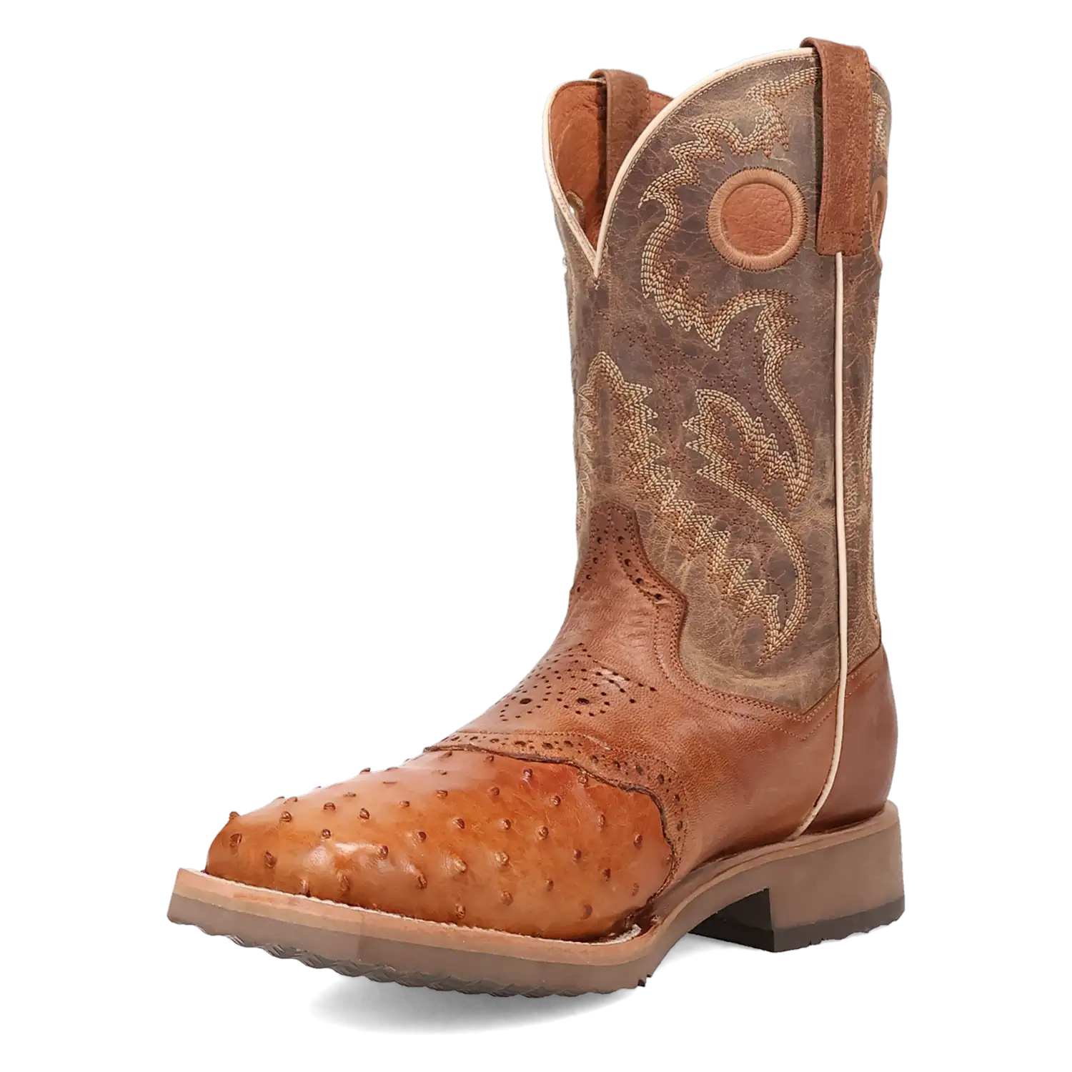 Bottes de cowboy en cuir de peau d'autruche Dan Post Martel pour hommes