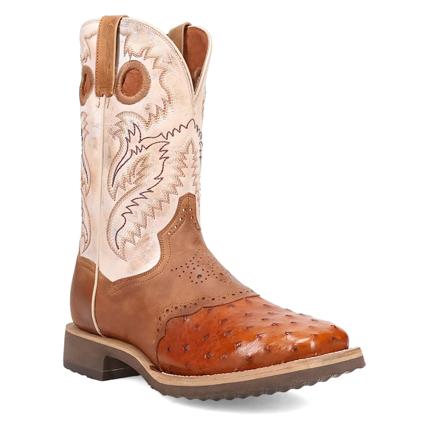 Bottes de cowboy en cuir de peau d'autruche Dan Post Martel pour hommes