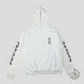 Sweat à capuche Chrome Hearts Vertical Logo blanc