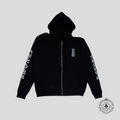 Sweat à capuche zippé Chrome Hearts Vertical Logo noir
