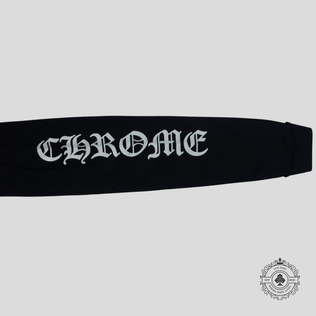 Sweat à capuche zippé Chrome Hearts Vertical Logo noir